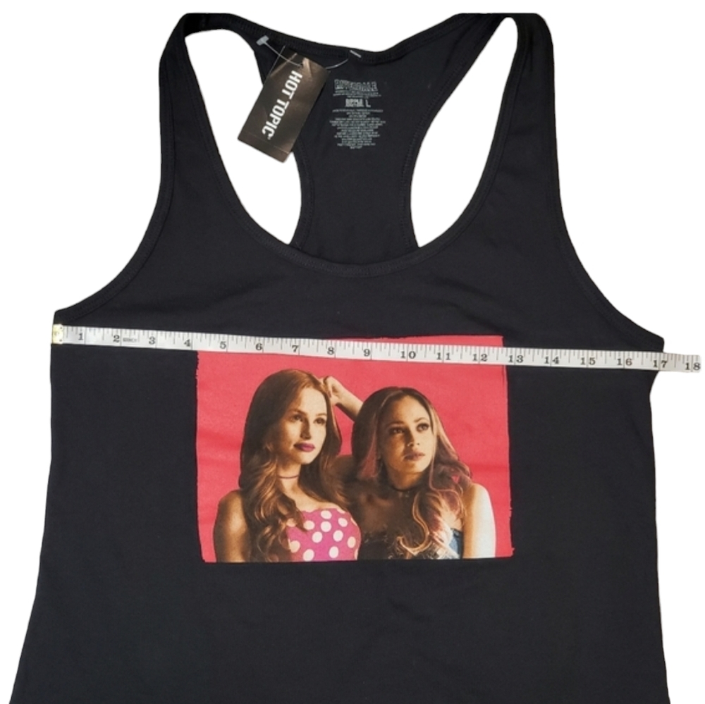 Hot Topic Black Riverdale Choni Faces Print Racerback Tank Top Juniors Large - Picture 6 of 10